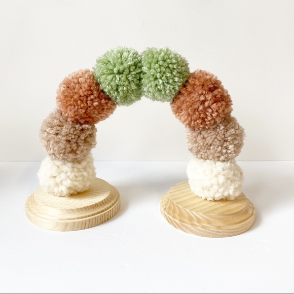 Rainbow Mini Pom Poms Centerpiece Kids Party Decorations Baby Room Nursery Decor - Picture 5 of 5